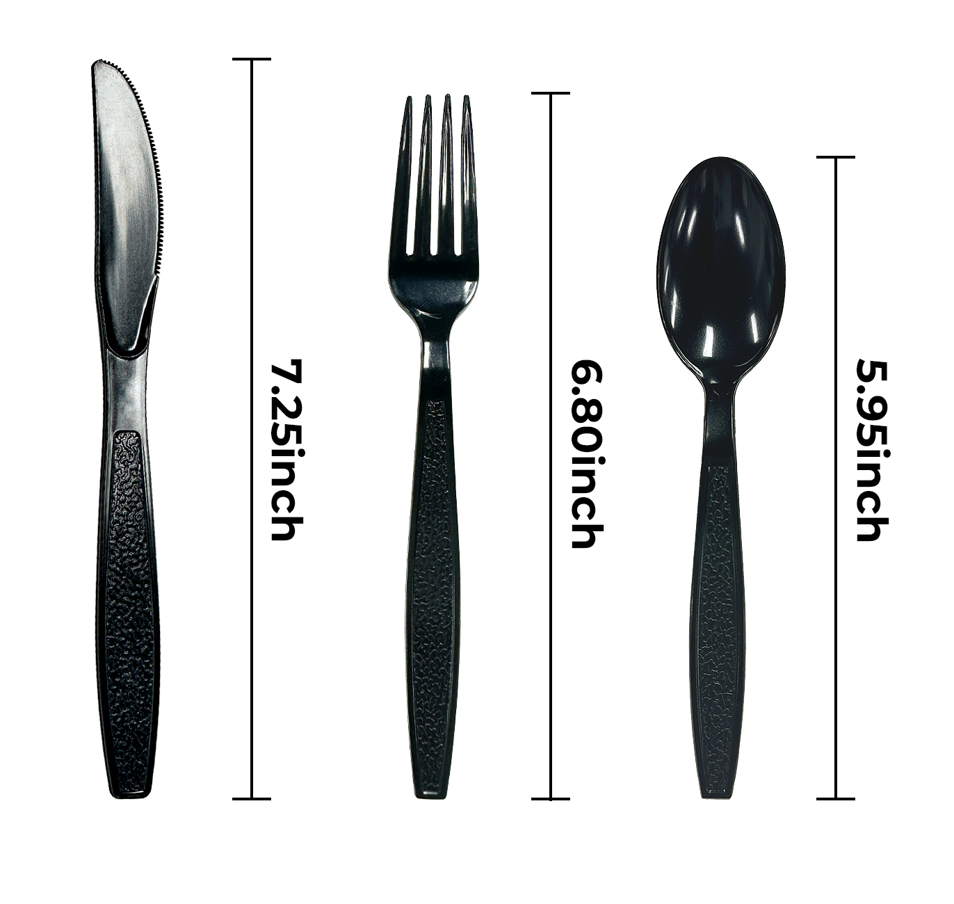 Heavy Weight Black Wrapped Plastic Cutlery Sets with Napkin and Salt and Pepper Packets  - 250 Sets/Case