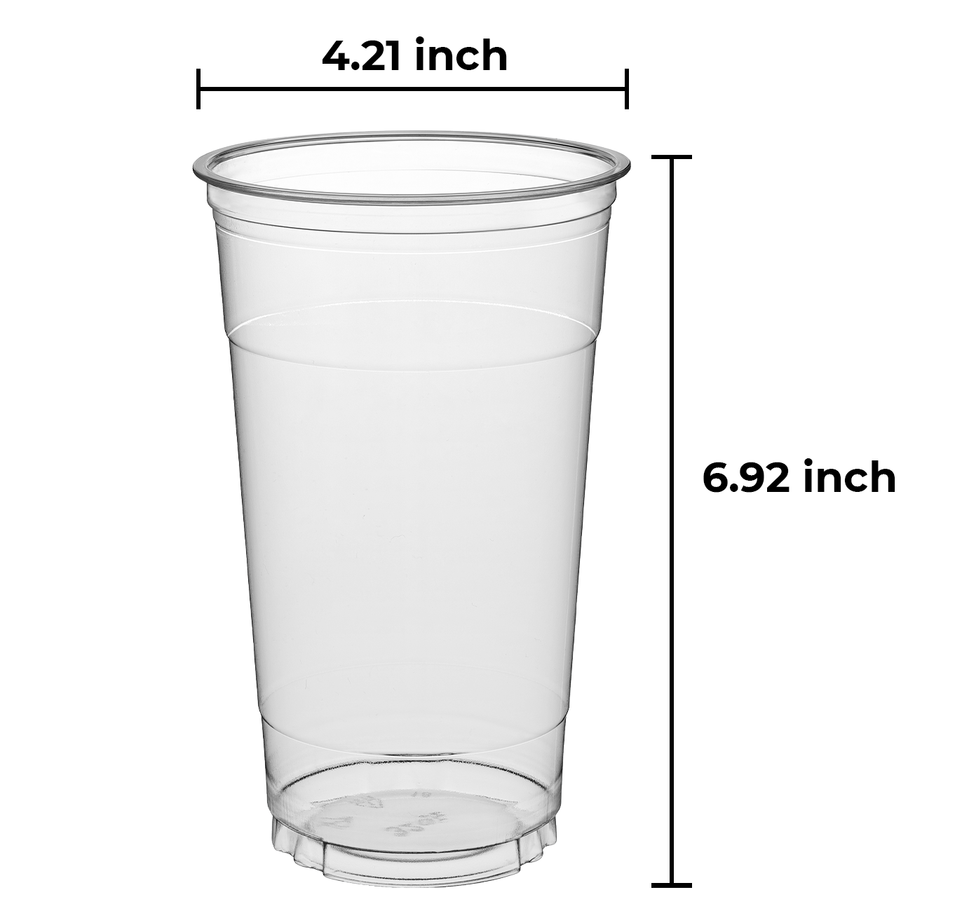 32 oz. Clear PET Disposable Plastic Cold Cups - 500/Case