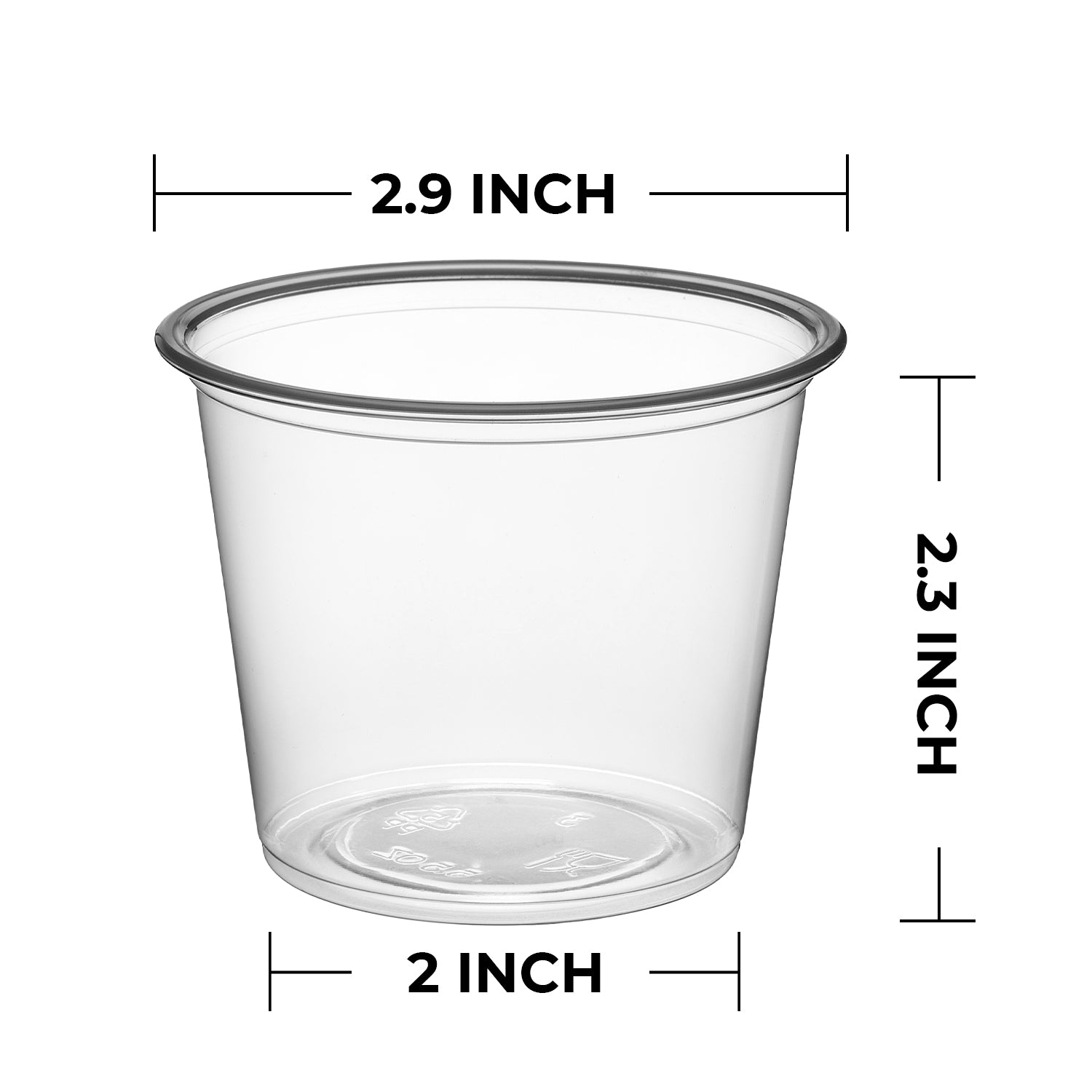 5.5 oz. Clear Plastic Disposable Portion Cups / Souffle Cups - 2500/Case