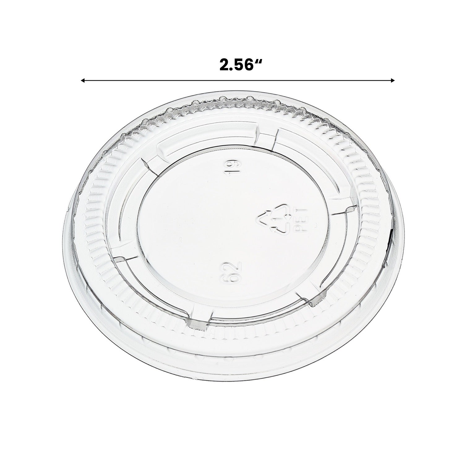 2 oz. Clear Plastic Lid for Portion Cups / Souffle Cups - 2500/Case